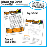 Halloween Crossword and Word Search Printable Set