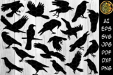 Halloween Crow Silhouette Clip Art