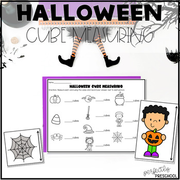 Preview of Halloween Cube Measuring Nonstandard Measurement Activities for Preschool