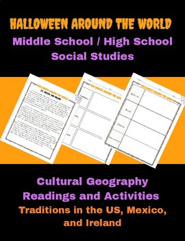 Preview of Halloween Cultural Geography Readings and Activities for Middle & High School