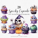 Halloween Cupcakes Spooky Cake Clipart PNG Scrapbooking Art