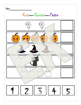 Preview of Halloween Cut-Count-Paste