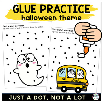 FREE Glue Dot Practice Halloween Worksheet - Mamma Bear Says