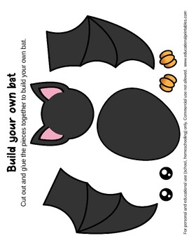 Halloween Cut and Glue Worksheets by Janet's Educational Printables