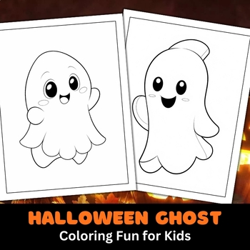 Halloween Cute and Funny Ghost Coloring Worksheets Delightful Fun for Kids