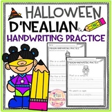 Halloween D'Nealian Handwriting Practice