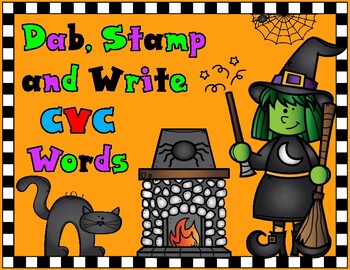 Preview of Halloween Dab, Stamp, and Write CVC Words