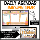 Halloween Daily Agenda Slides, October Themed Google Slides