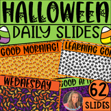 Halloween Daily Slide Templates | Halloween Daily Agenda Slides
