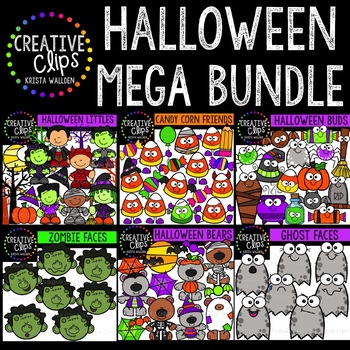 Preview of Halloween Clipart Mega Bundle {Creative Clips Clipart}