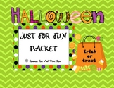 Halloween Day Activities Just for Fun Pack word search and