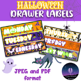 Halloween Days of the Week Drawer Labels