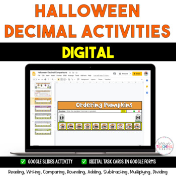 Preview of Halloween Decimal Activities {Digital}