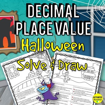 Preview of Halloween Decimal Place Value