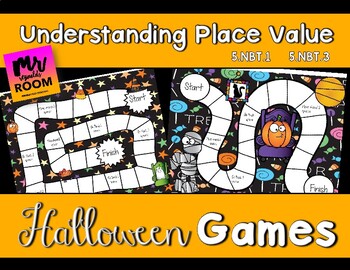 Preview of Halloween Math Decimal Place Value Game