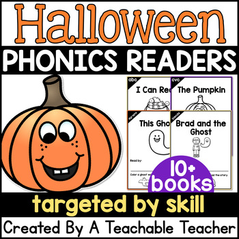Preview of Halloween Decodable Readers (Phonics Based Halloween Reading Activities)