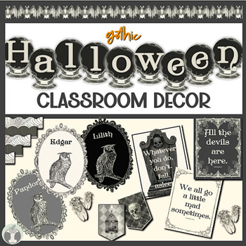 Preview of Halloween Decoration Decor Display GOTHIC Macabre Classroom