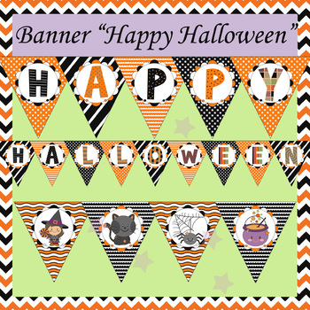 Halloween Decorations (Banner) by Spring Girl | Teachers Pay Teachers