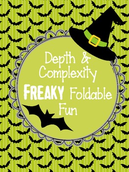 Preview of Halloween Depth and Complexity Freaky Foldable Fun: For Gifted (GATE) students