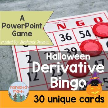 Preview of Halloween Derivative Bingo Game