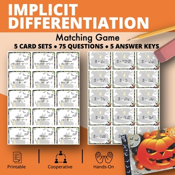 Preview of Halloween: Derivatives Implicit Differentiation Matching Game