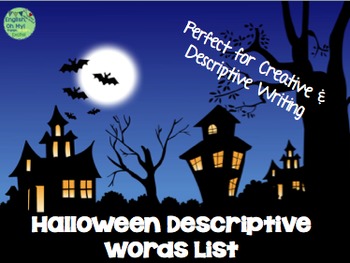 Preview of Halloween Descriptive Word List