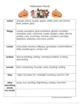 halloween descriptive writing mini unit for second grade tpt