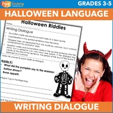 Halloween-Themed ELA Activity - Writing Dialogue Worksheet