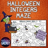 Halloween Integers Activity Maze