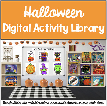 Preview of Halloween Digital Book and Activity Library: Google Slides