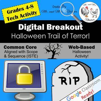 Preview of Halloween Digital Breakout | Halloween Escape Room Trail of Terror!