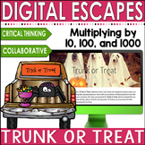 Halloween Digital Escape Room Math - Multiplying by 10, 10