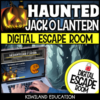 Preview of Digital Escape Room The Haunted Jack o Lantern a Fun Digital Resources Math Game