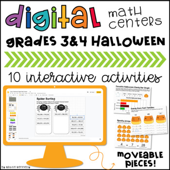 Preview of Halloween Math Activities 3rd & 4th Grade Digital