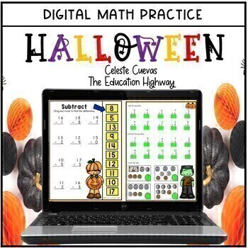 Preview of Halloween Digital Math Practice 