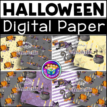 Preview of Halloween Digital Paper Pack I Seamless Patterns Digital Paper Pack