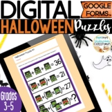 Halloween Digital Puzzles for Google Forms™ | October Math