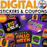 Halloween Digital Stickers & Motivational Reward Coupons |