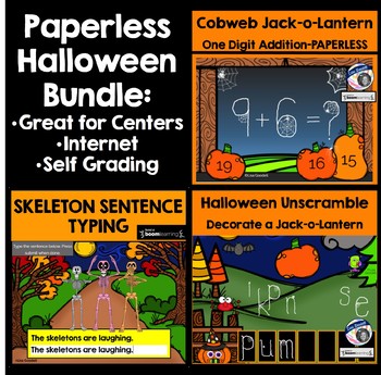 Preview of Halloween Digital Tasks Card BUNDLE Interactive BOOM CARDS