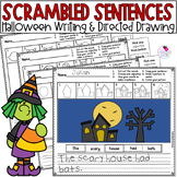 Halloween Sentence Writing with Scrambled Sentences and Di