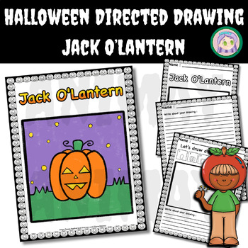 Preview of Halloween Directed Drawing, Halloween Directed Drawing and Writing