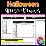 Halloween Directed Drawing and Writing Worksheets Write & 