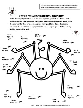 Halloween Distributive Property With Common Core Standards 