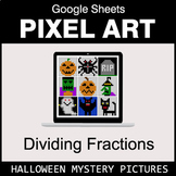 Halloween - Dividing Fractions - Google Sheets Pixel Art