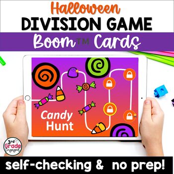 Preview of Halloween Division Boom Cards Math Game Digital Task Cards