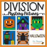Halloween Division Math Mystery Picture Activities