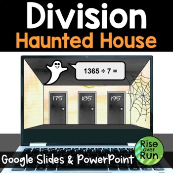 Preview of Halloween Division Practice Digital Escape Room Activity