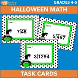Halloween Division Task Cards with 2-, 3-, & 4-Digit x 1-Digit