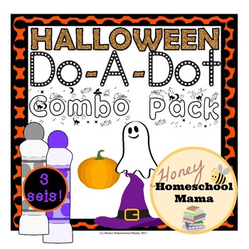 Preview of Halloween Do-A-Dot Combo Pack - Shapes, Alphabet Practice, and Number Words