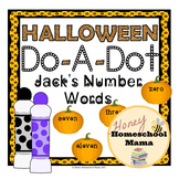 Halloween Do-A-Dot Jack's Number Words - Jack-o-Lantern Th